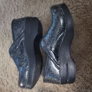 Dansko Women's Glitter Black Shoes